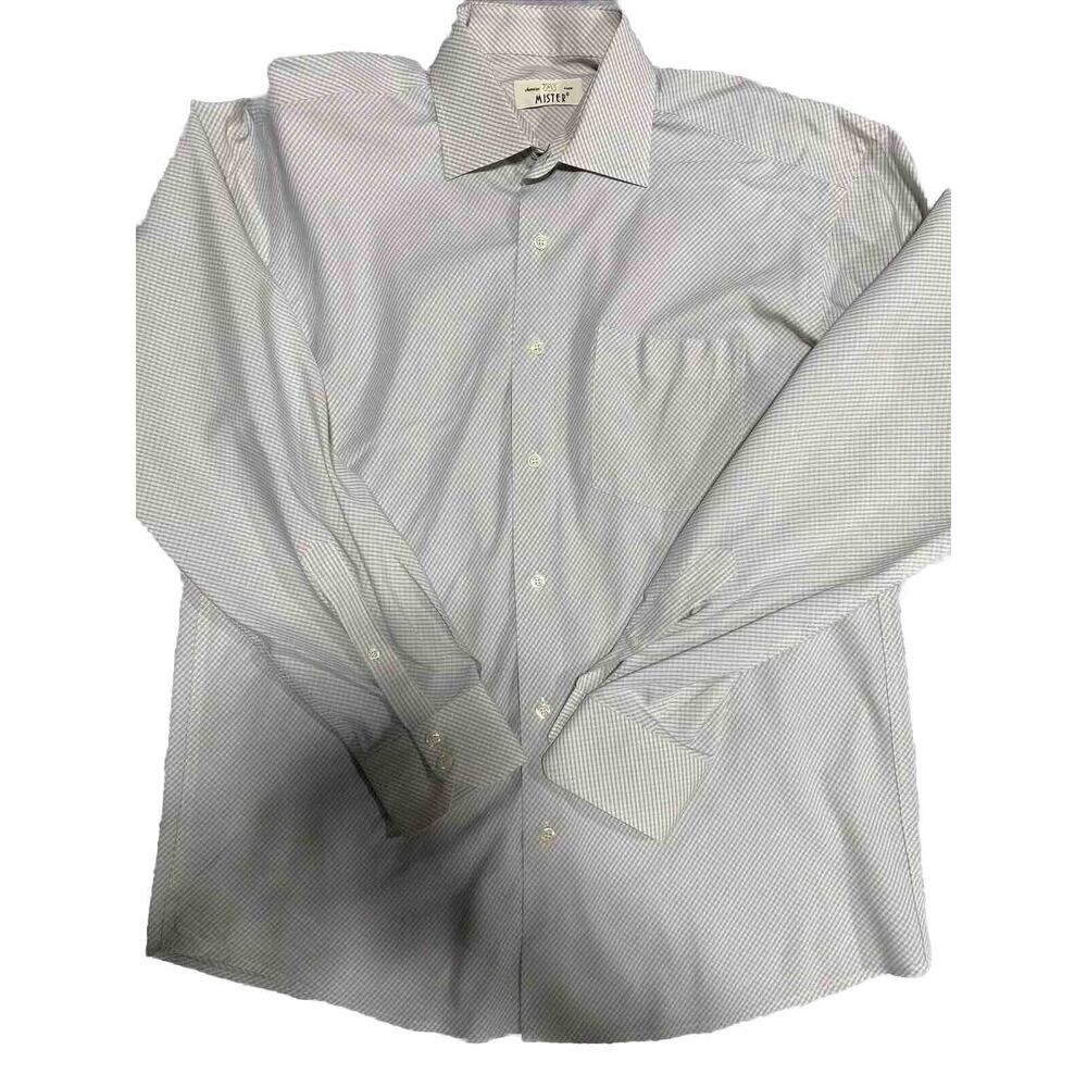 Mister Dress Shirt Mens Large Cream Chemises Paris Designer Business Formal